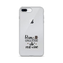 Load image into Gallery viewer, 'Runs On Coffee & Red Wine' iPhone Case