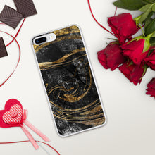 Load image into Gallery viewer, 'Black & Gold Marble Print' iPhone Case