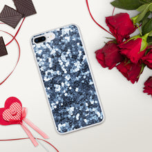 Load image into Gallery viewer, 'Blue Glitter Sparkle Confetti Print' iPhone Case