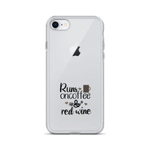 Load image into Gallery viewer, 'Runs On Coffee & Red Wine' iPhone Case