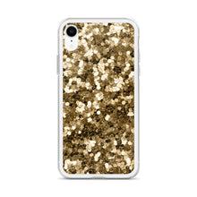 Load image into Gallery viewer, 'Gold Glitter Confetti Print' iPhone Case