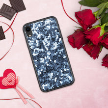 Load image into Gallery viewer, 'Blue Glitter Sparkle Confetti Print' iPhone Case