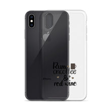 Load image into Gallery viewer, 'Runs On Coffee & Red Wine' iPhone Case