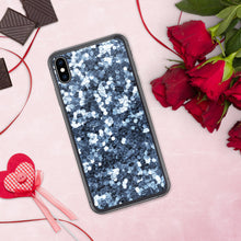 Load image into Gallery viewer, 'Blue Glitter Sparkle Confetti Print' iPhone Case