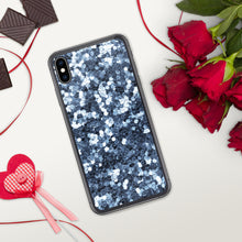 Load image into Gallery viewer, 'Blue Glitter Sparkle Confetti Print' iPhone Case