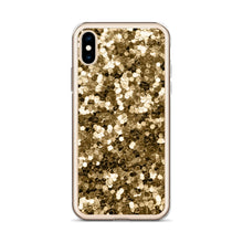 Load image into Gallery viewer, 'Gold Glitter Confetti Print' iPhone Case