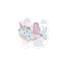 Load image into Gallery viewer, 'Unicorn Whale Princess' Bubble-free stickers