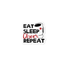 Load image into Gallery viewer, 'Eat Sleep Cheer Repeat' Bubble-free stickers