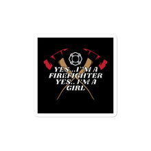 Load image into Gallery viewer, ‘Female Firefighter’ Bubble-free stickers
