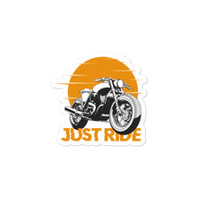 Load image into Gallery viewer, 'Just Ride Motorcycle' Bubble-free stickers