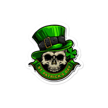 Load image into Gallery viewer, 'St. Patrick's Day Skull' Bubble-free stickers