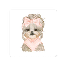 Load image into Gallery viewer, ‘Puppy Dog With Bow’ Bubble-free stickers