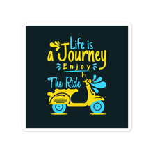 Load image into Gallery viewer, ‘Life Is A Journey, Enjoy The Ride Scooter’ Bubble-free stickers