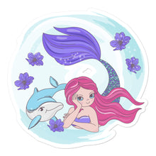 Load image into Gallery viewer, 'Dolphin Mermaid Magic' Bubble-free stickers