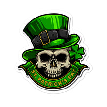 Load image into Gallery viewer, 'St. Patrick's Day Skull' Bubble-free stickers