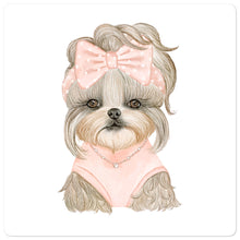 Load image into Gallery viewer, ‘Puppy Dog With Bow’ Bubble-free stickers