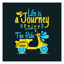 Load image into Gallery viewer, ‘Life Is A Journey, Enjoy The Ride Scooter’ Bubble-free stickers