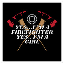Load image into Gallery viewer, ‘Female Firefighter’ Bubble-free stickers
