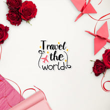 Load image into Gallery viewer, 'Travel The World' Bubble-free stickers