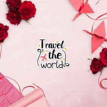 Load image into Gallery viewer, 'Travel The World' Bubble-free stickers