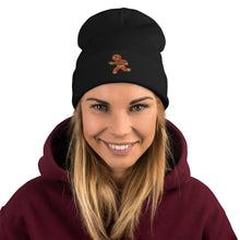 Load image into Gallery viewer, Gingerbread Embroidered Beanie