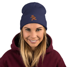Load image into Gallery viewer, Gingerbread Embroidered Beanie