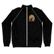 Load image into Gallery viewer, 'Just Ride Motorcycle Hog' Men's Piped Fleece Jacket