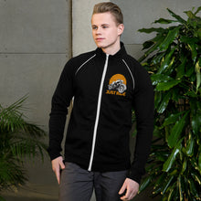 Load image into Gallery viewer, 'Just Ride Motorcycle Hog' Men's Piped Fleece Jacket