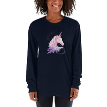 Load image into Gallery viewer, 'Pink Unicorn' Adult Unisex Long Sleeve T-Shirt Made In USA