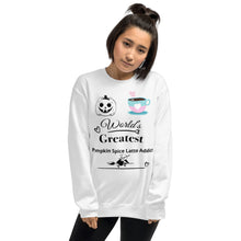 Load image into Gallery viewer, 'World's Greatest Pumkin Spice Latte Addict' Print Sweatshirt