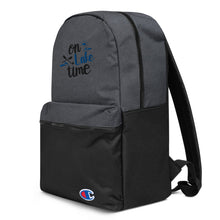 Load image into Gallery viewer, ‘On Lake Time’ Embroidered Champion Backpack