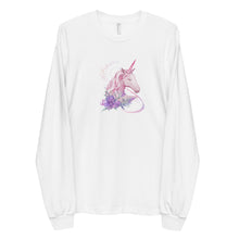 Load image into Gallery viewer, 'Pink Unicorn' Adult Unisex Long Sleeve T-Shirt Made In USA