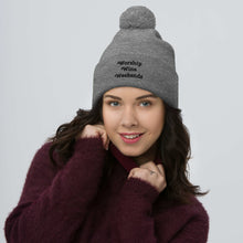 Load image into Gallery viewer, 'Worship Wine Weekends' Pom-Pom Beanie