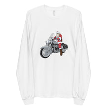 Load image into Gallery viewer, 'Motorcycle Santa' Unisex Long sleeve t-shirt Made in USA