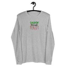 Load image into Gallery viewer, 'Dashing Through Merlot' Unisex Long Sleeve Tee