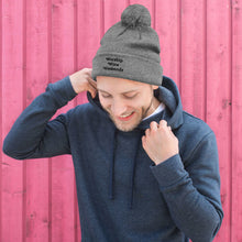 Load image into Gallery viewer, 'Worship Wine Weekends' Pom-Pom Beanie
