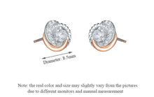 Load image into Gallery viewer, 'Love Circle' Rose Gold Stud Earrings