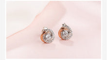 Load image into Gallery viewer, 'Love Circle' Rose Gold Stud Earrings