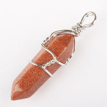 Load image into Gallery viewer, Crystal Healing Stone Pendant Wrap Charm