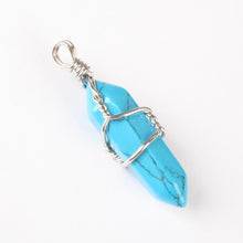 Load image into Gallery viewer, Crystal Healing Stone Pendant Wrap Charm