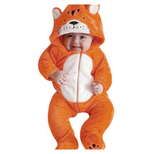 Load image into Gallery viewer, Hooded Tiger Jumpsuit Romper