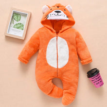 Load image into Gallery viewer, Hooded Tiger Jumpsuit Romper