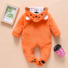 Load image into Gallery viewer, Hooded Tiger Jumpsuit Romper