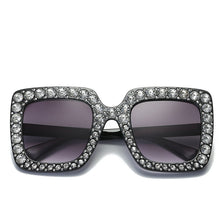 Load image into Gallery viewer, Large Glam Diamond Square Sunglasses - Women's Fashion Sunglasses