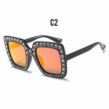 Load image into Gallery viewer, Large Glam Diamond Square Sunglasses - Women's Fashion Sunglasses