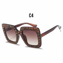 Load image into Gallery viewer, Large Glam Diamond Square Sunglasses - Women's Fashion Sunglasses