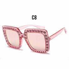 Load image into Gallery viewer, Large Glam Diamond Square Sunglasses - Women's Fashion Sunglasses