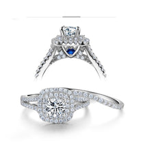 Load image into Gallery viewer, Classic Blue Stone Victorian Ring Set