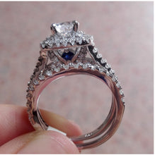 Load image into Gallery viewer, Classic Blue Stone Victorian Ring Set