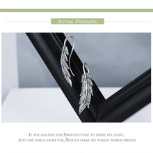 Load image into Gallery viewer, Vintage Long Drop Feather Wing Earrings